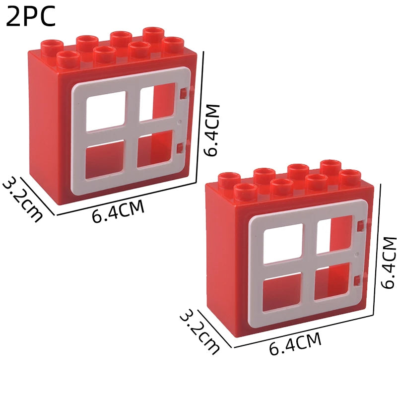Big building blocks house accessory parts roof window wall construction assemble  bricks educational toys for children gift