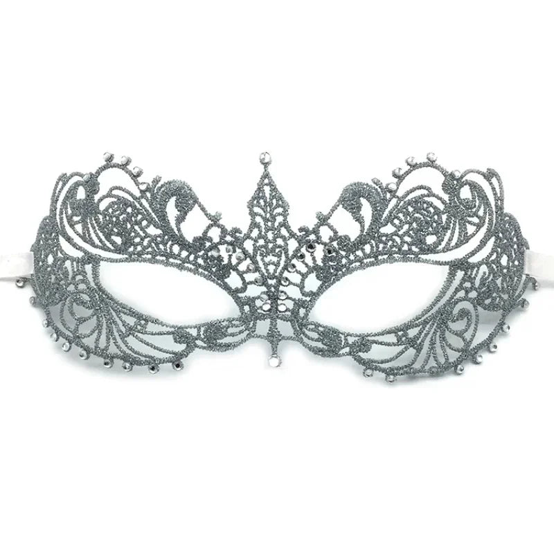 Gold Silver Lace Masquerade Eye Mask for Costume Parties