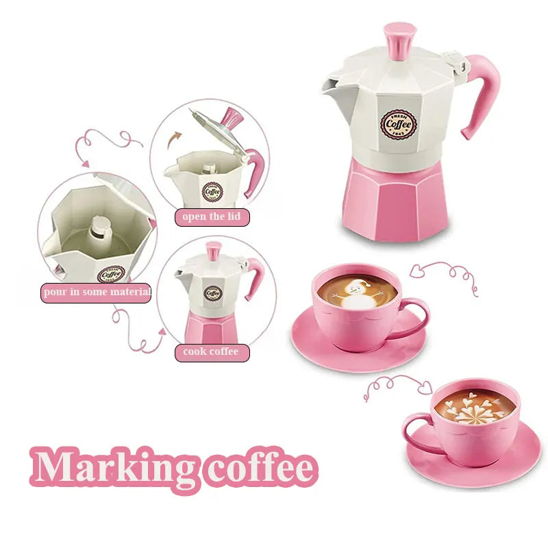 4/11PCS Retend Play Simulation Coffee Set Tableware Play House/Outdoor Kitchen DIY Afternoon Tea Game Toy For Children Kids Gift