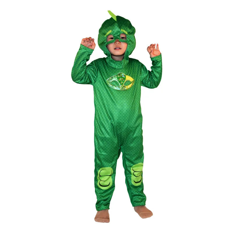 Kids Cartoon Hero Jumpsuit Costume with Mask