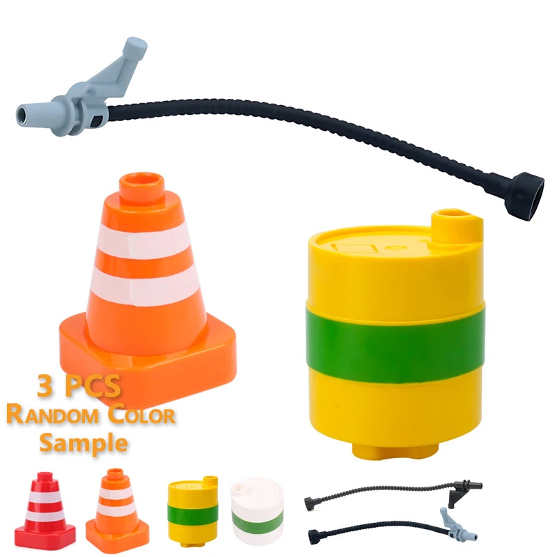 Big Building Blocks Construction Traffic Machinery Creativity Car Accessories Crane Excavator Bricks Toys For Children Baby Gift