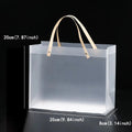 10PCS Transparent Frosted Plastic Handbag Made of High Quality Plastic with Simple and Fashionable Style Transparent Frosted