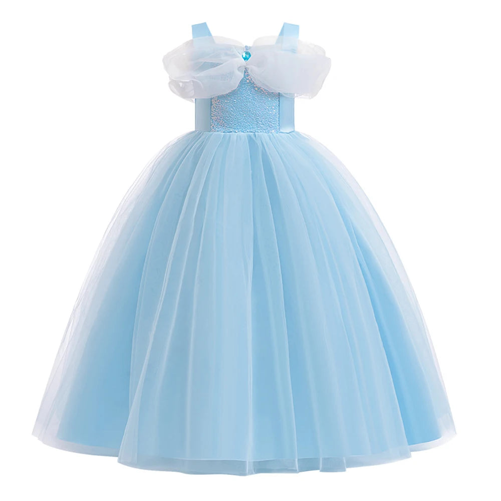 Girls Sequin Princess Dress for Halloween, Christmas and Parties