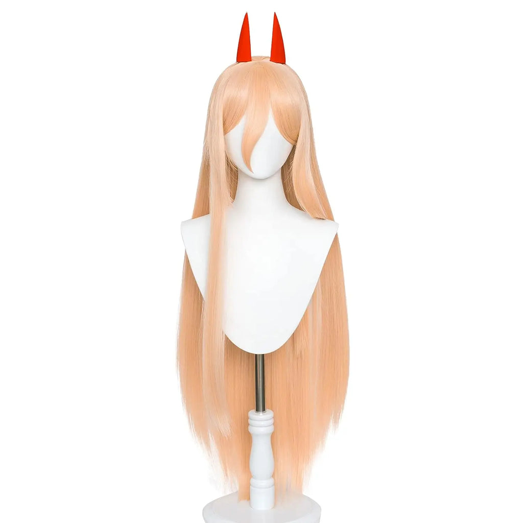 Long Orange Brown Cosplay Wig with Bangs for Adults