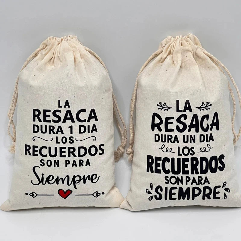 10pcs Spain Hangover Bag Hard one day Memories Are forever Personalized Wedding Gift Bag Single Pie Recovery Kit Anti Resaca