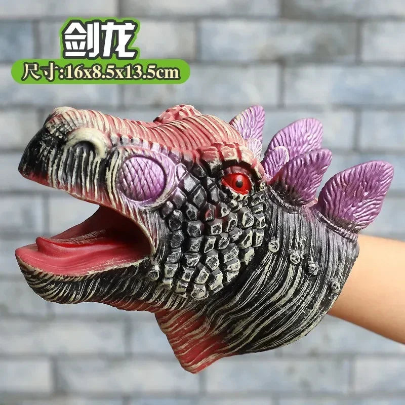 Hand Puppets Dinosaur head Model Toy T-Rex Dino Park Dolls Dinosaur Worlds Soft Toy for Gifts