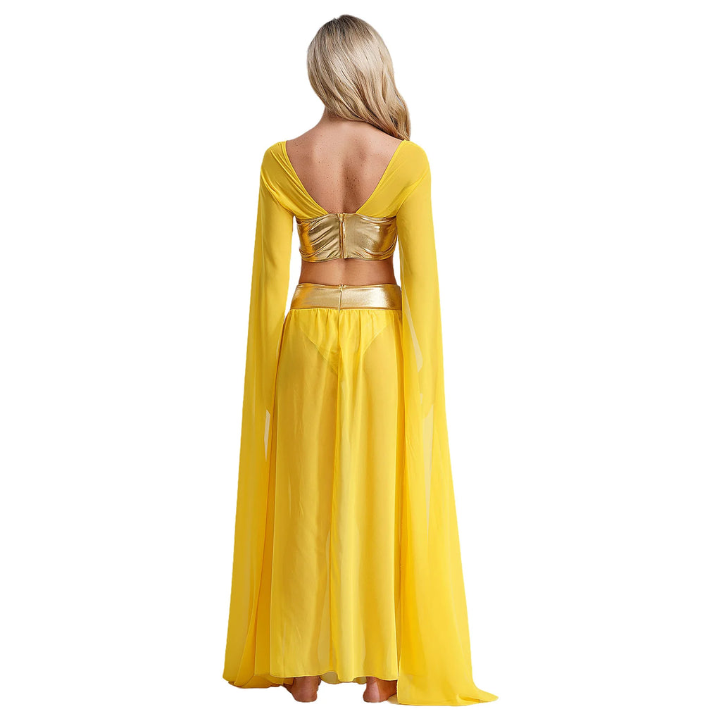 Women’s Egyptian-Inspired Costume Crop Top & Skirt Set