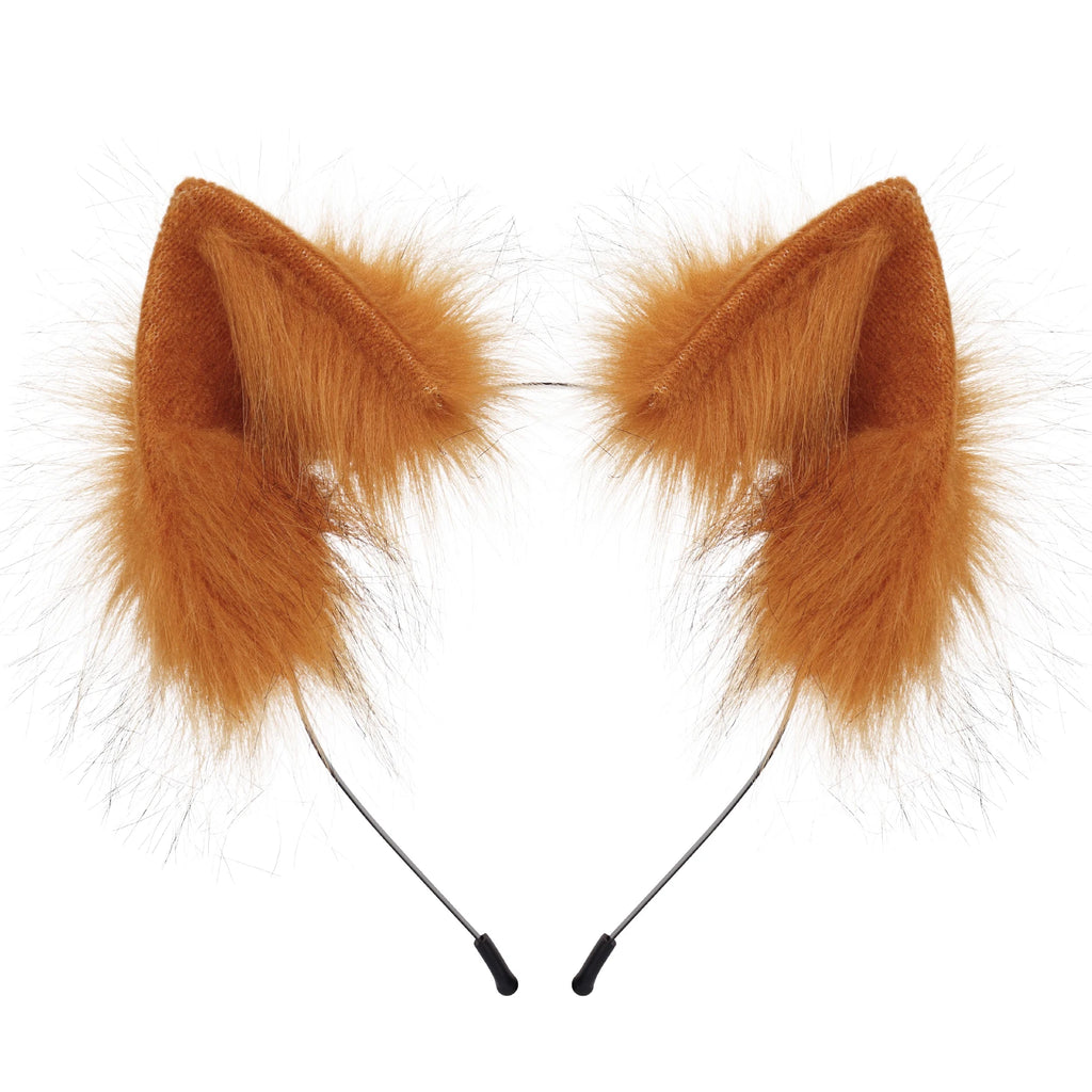 Faux Fur Cat and Fox Ear Headband for Cosplay Costumes