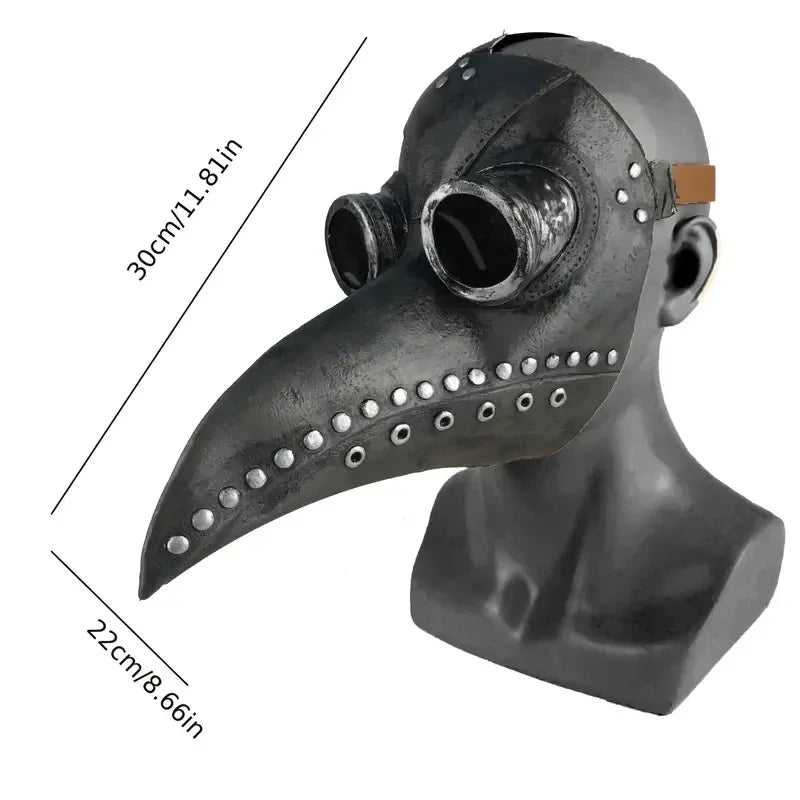 Black Plague Doctor Mask Halloween Costume Accessory
