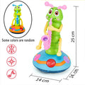 1pcs Children's Electric Caterpillar Saxophone Toys,Dancing Saxophone Caterpillar,LED Light Caterpillar Saxophone Toy Wriggle Ca