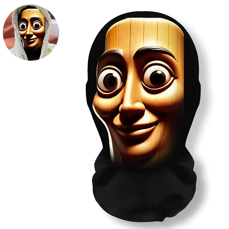 3D Printed Full Face Mesh Mask for Men Costume Party