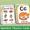 Alphabet Phonics Flash Cards for Toddlers Kids - English Letter Learning Educational Toys Preschool ABC Vocabulary Flashcards