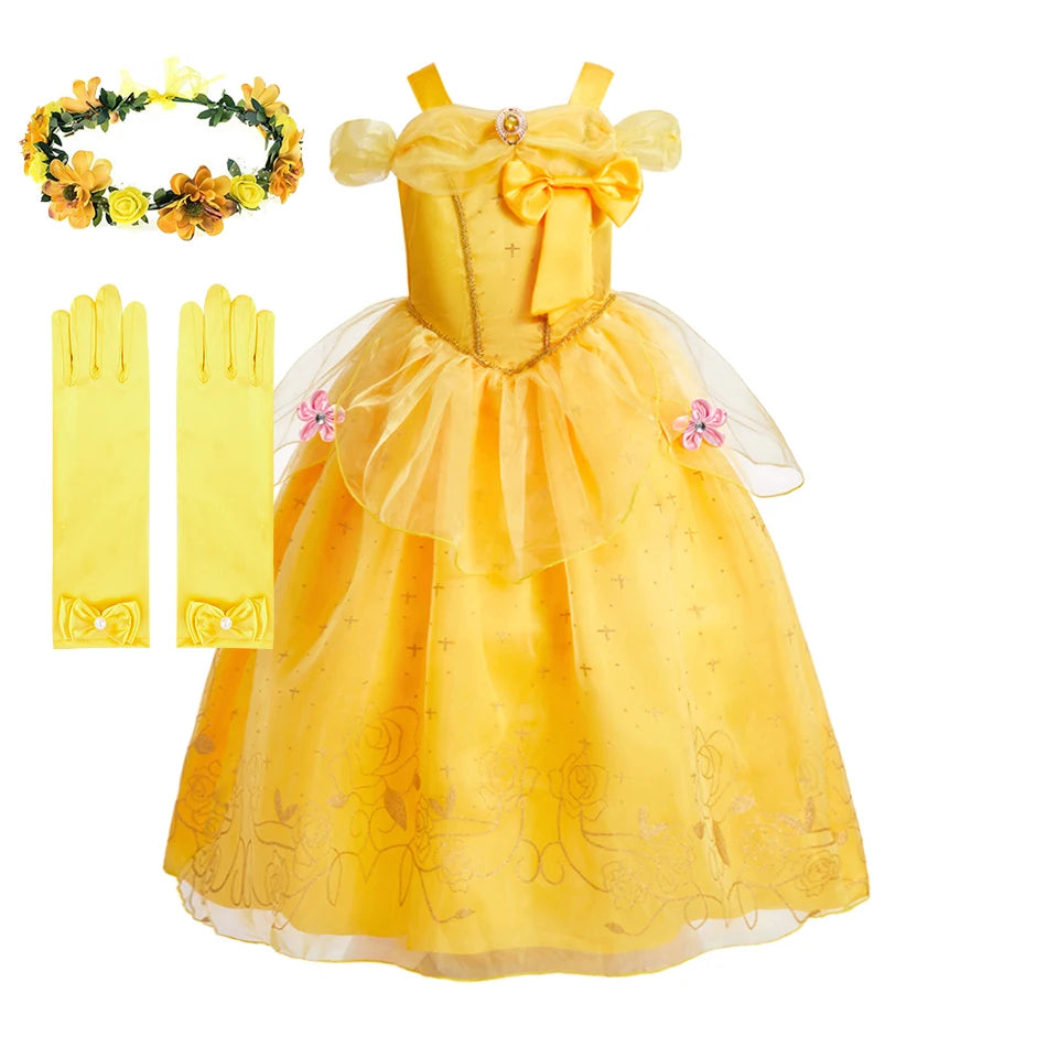 Girls Elegant Princess Dress Christmas & Halloween Costume