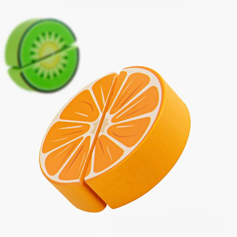 Simulation Kitchen Pretend Toy Wooden Classic Game Educational Toy For Children Kids Gift Cutting Fruit Vegetable Food Set