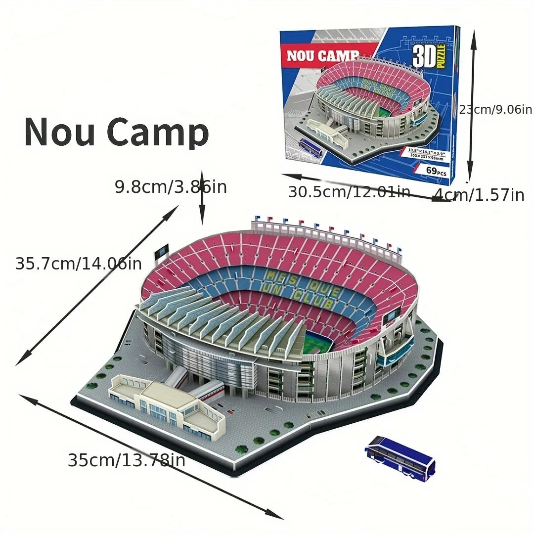 A Large 3D Paper Stadium Puzzle Model for Passionate Football Fans to Fight with Your Home Team, Halloween/Christmas Gifts