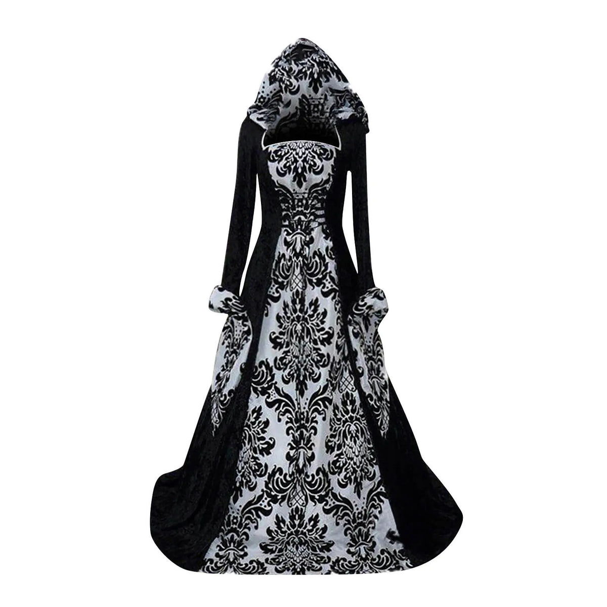 Plus Size Gothic Witch Medieval Dress Halloween Costume