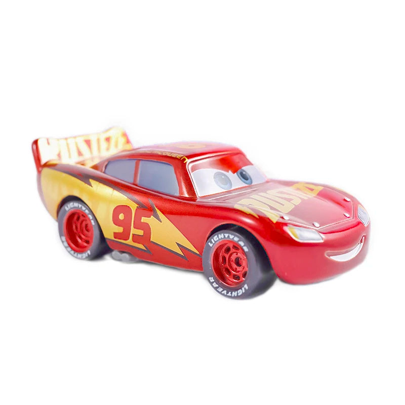 Pixar Cars Electroplated Pink 95 Lightning McQueen 1/55 Metal Die Casting Model Car Alloy Material Collectibles Racing Toys