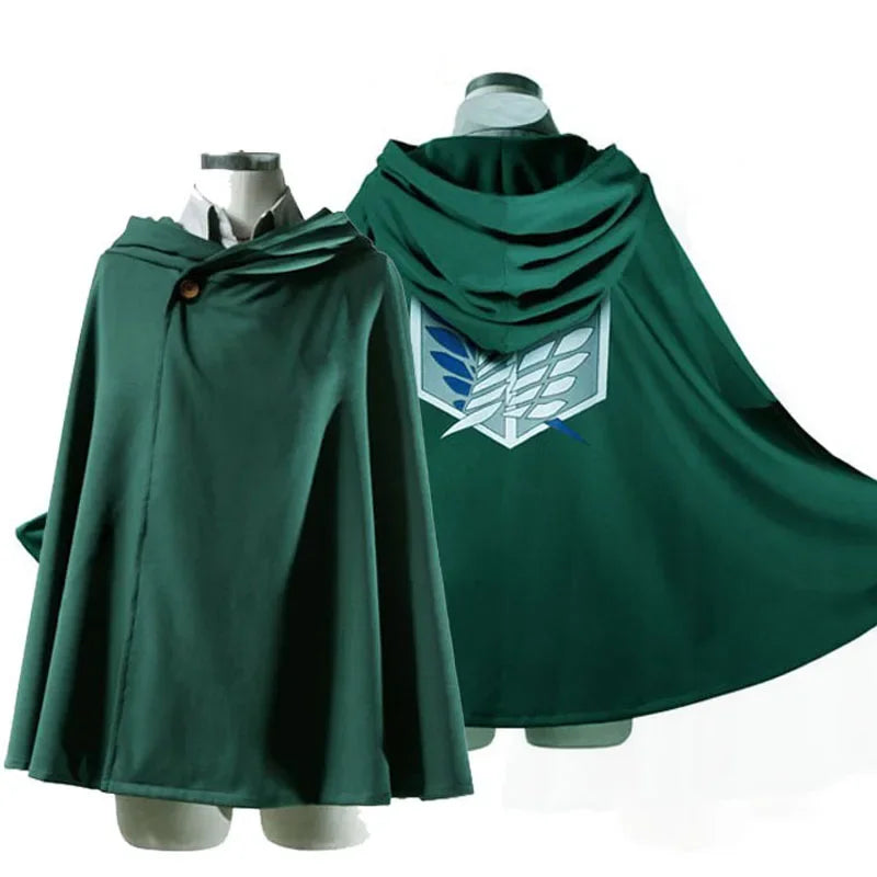 Green Scouting Legion-Inspired Cosplay Cloak for Adults