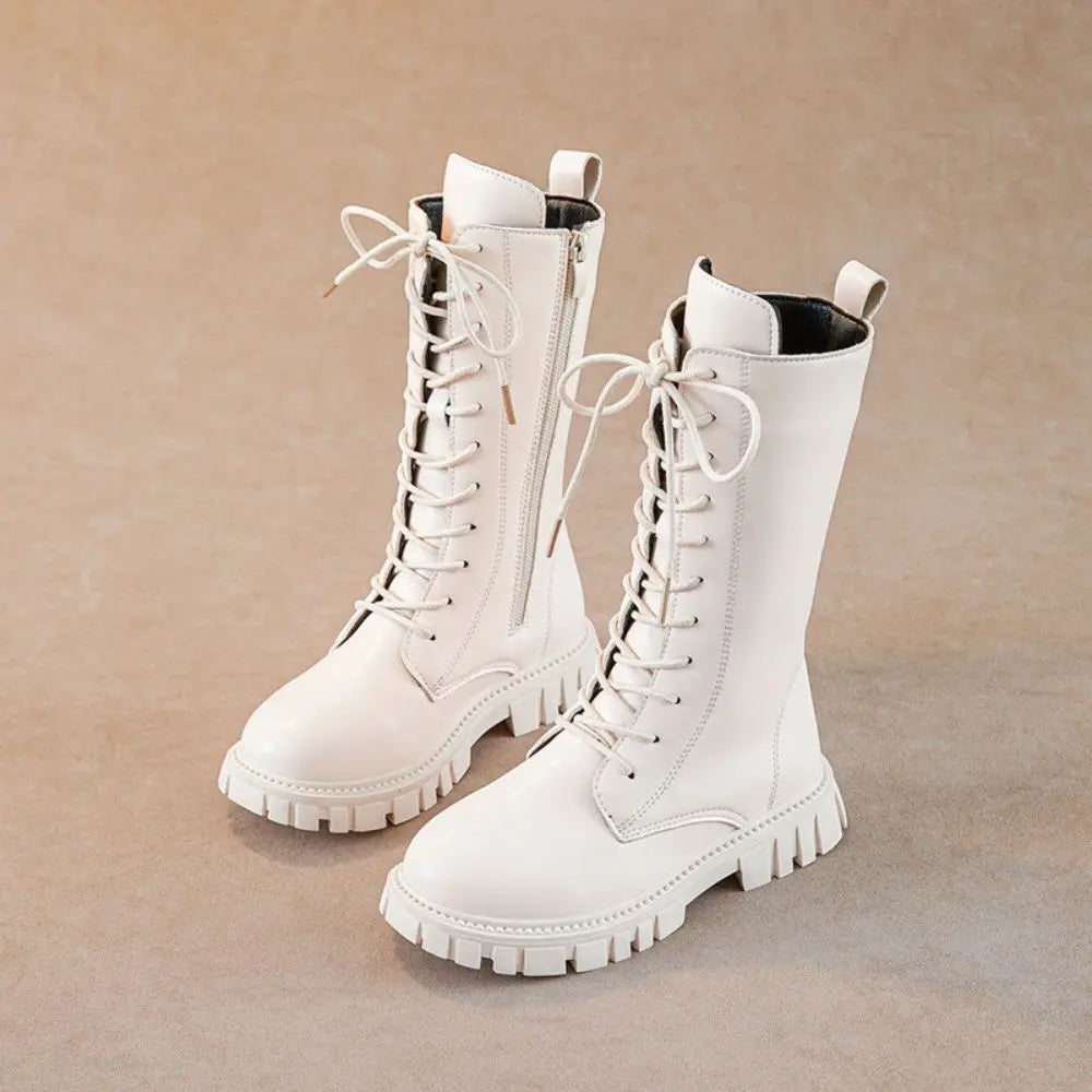 Girls White Long Boots for Cosplay Halloween & Dress Up