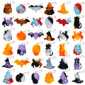 10/20/30Pcs Halloween Mini Pop Keychain Fidget Toys Pumpkin Spider Ornaments Kids Halloween Party Favors Supplies Adult Gifts