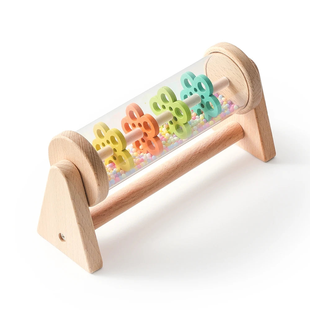 Montessori Rain Stick Toy for Babies Wooden Rainmaker Musical Shaker,Sensory Educational Instrument for Toddlers 6-12 Months