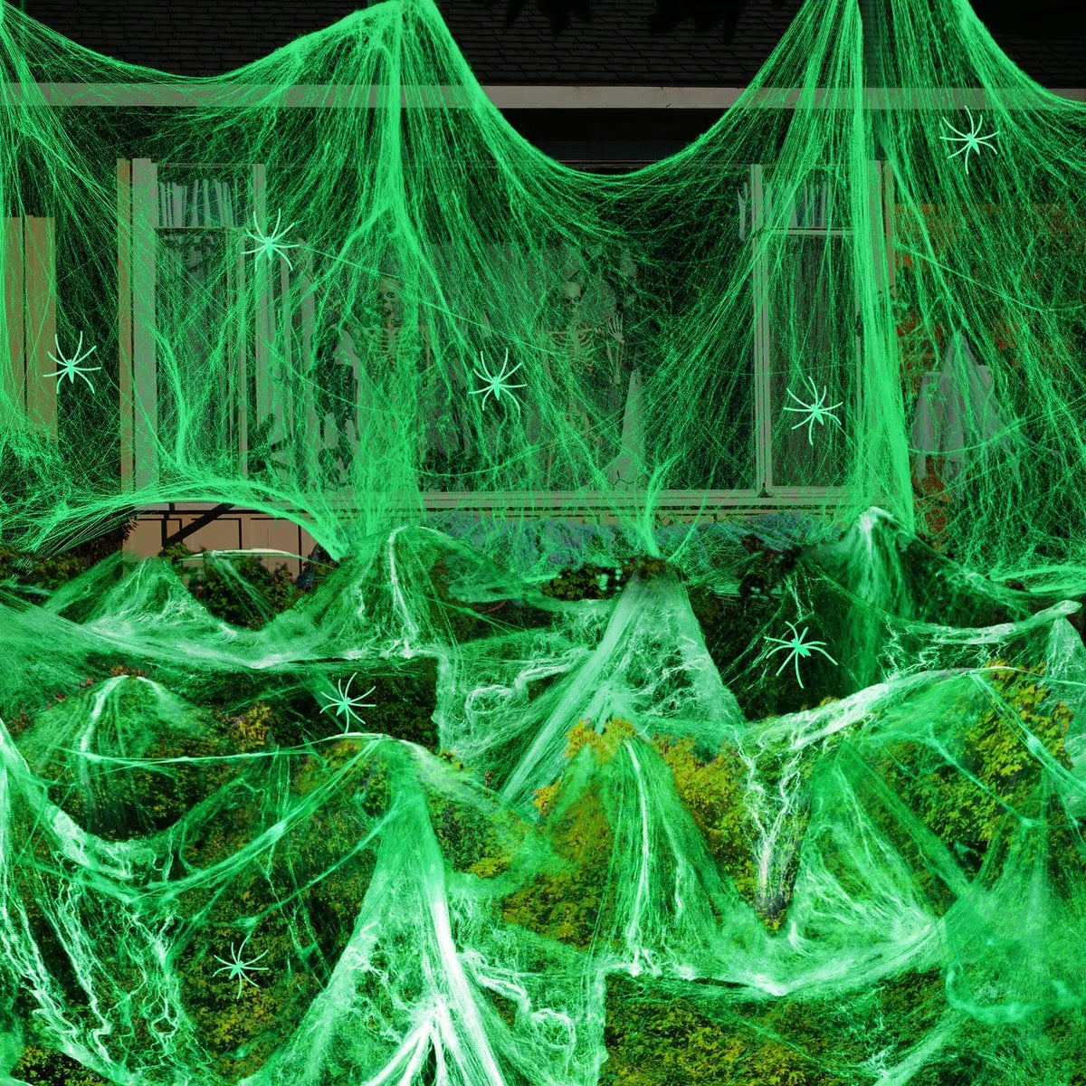 Glow in the Dark Halloween Spider Web Decoration