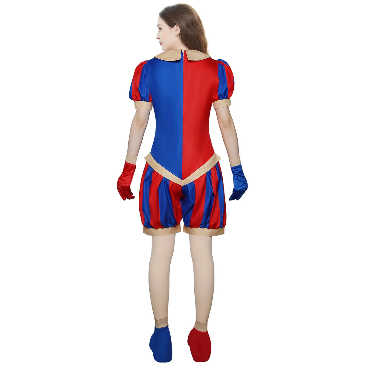 Virtual Circus-Inspired Jumpsuit Costume with Hat & Gloves
