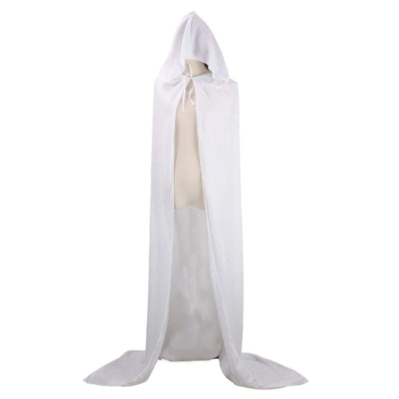 Halloween Pleuche Velvet Cloak Cape Hooded Medieval Costume Witch Wicca Vampire Halloween Cosplay Costume Cape for Christmas