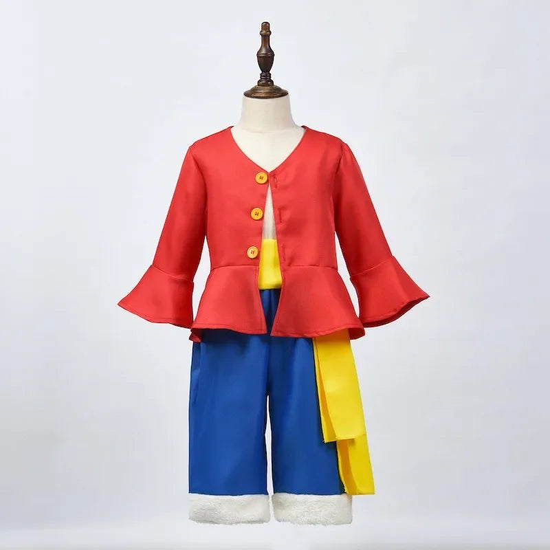 Boys Anime-Inspired Pirate Costume Set with Hat & Belt