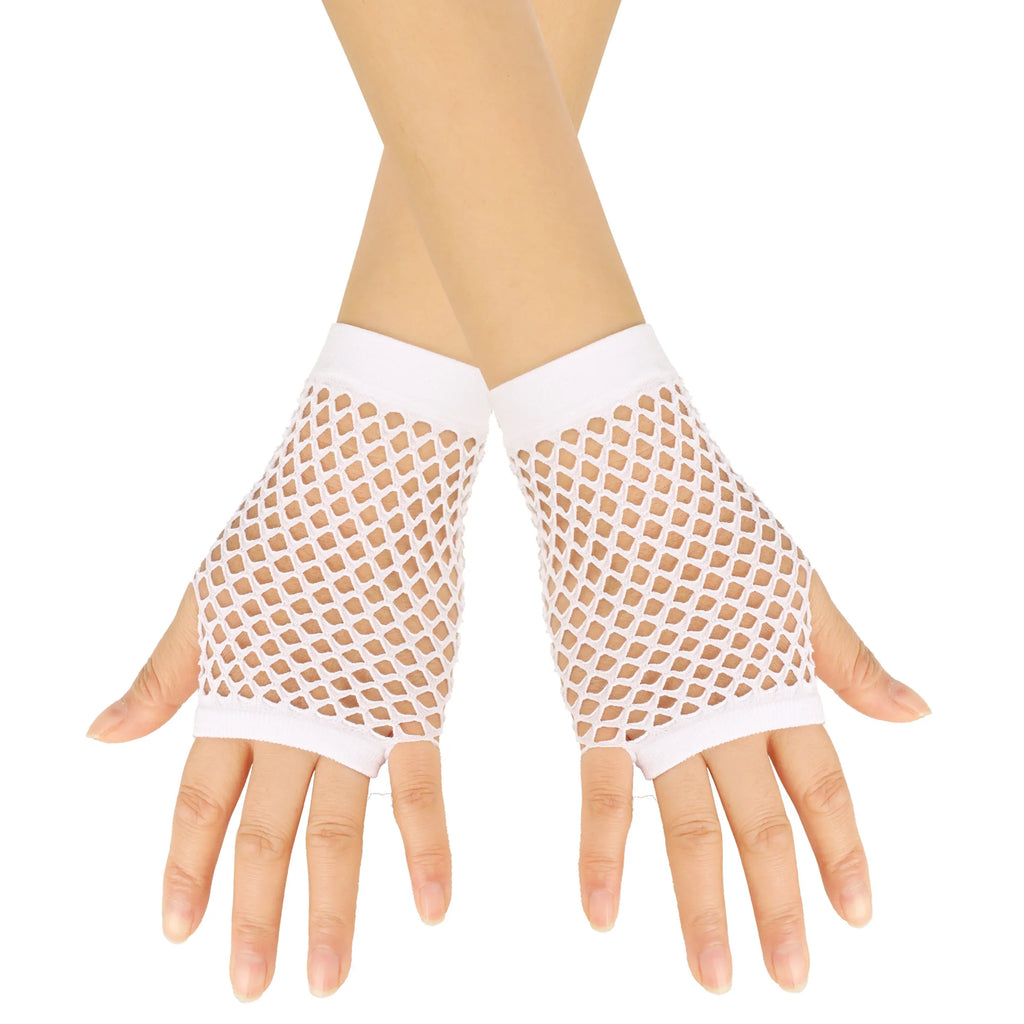 Fingerless Fishnet Gloves for Party Dance and Costume