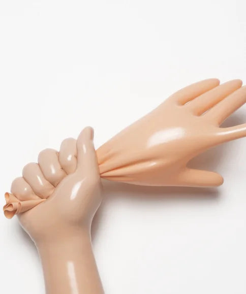 Black Latex Short Gloves for Cosplay Costumes