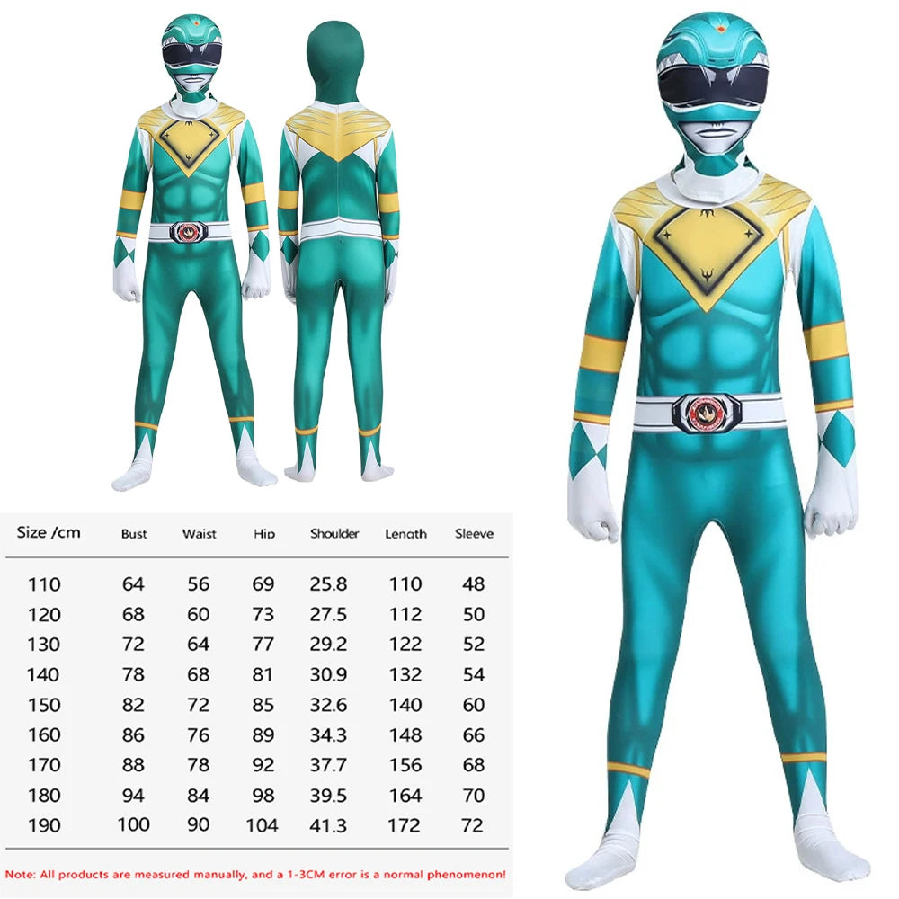 Samurai-Inspired Superhero Jumpsuit Costume with Mask