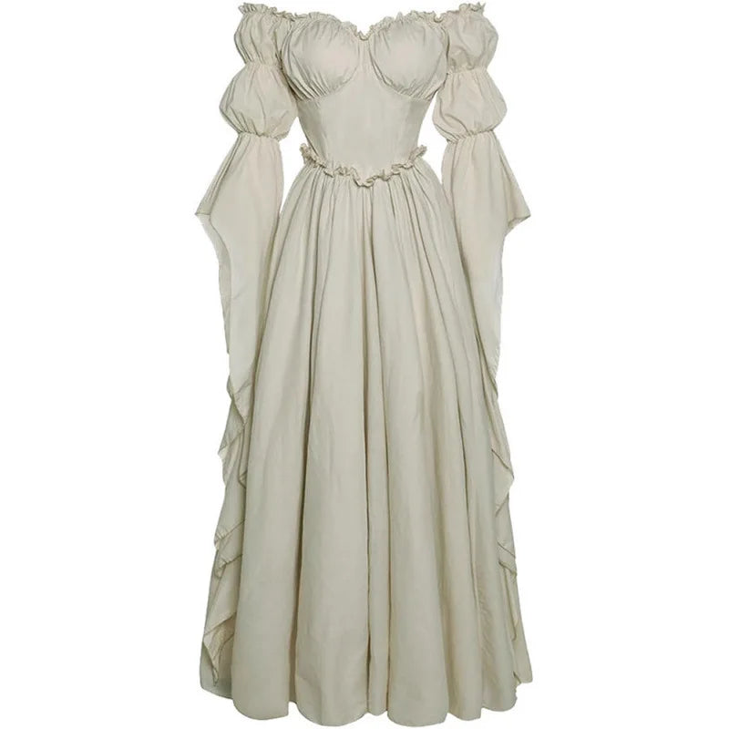 Women’s Medieval Court Dress Retro Long Cosplay Costume