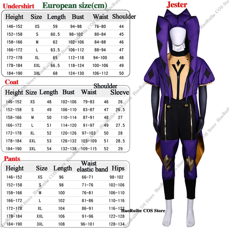Adult Pierrot Jester Clown Costume Top Pants & Wig