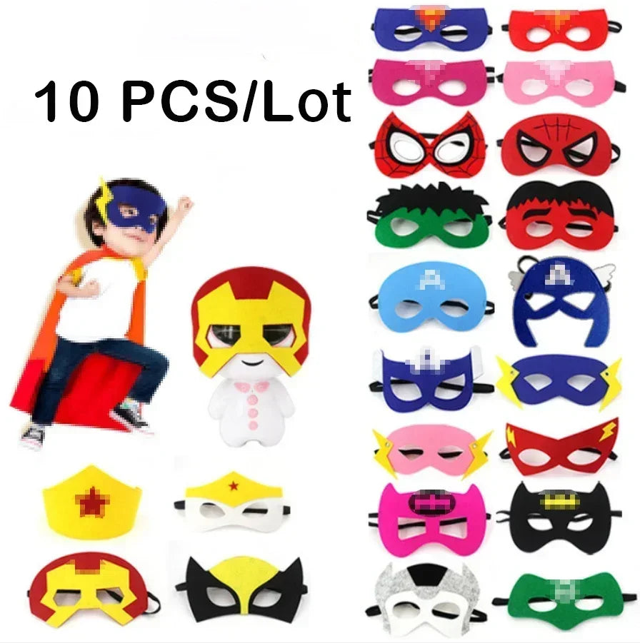 Felt Superhero Masks for Halloween, Carnival and Birthday Parties