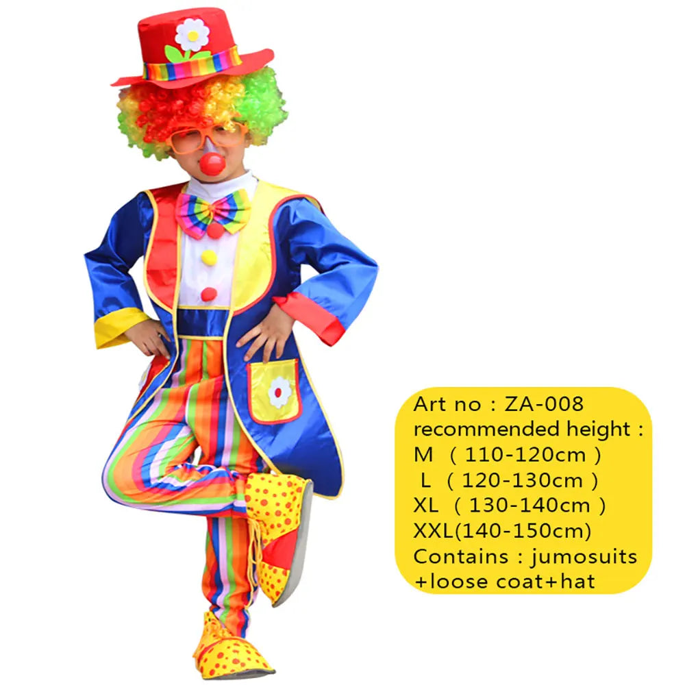 Kids Carnival Clown Jumpsuit Costume for Halloween