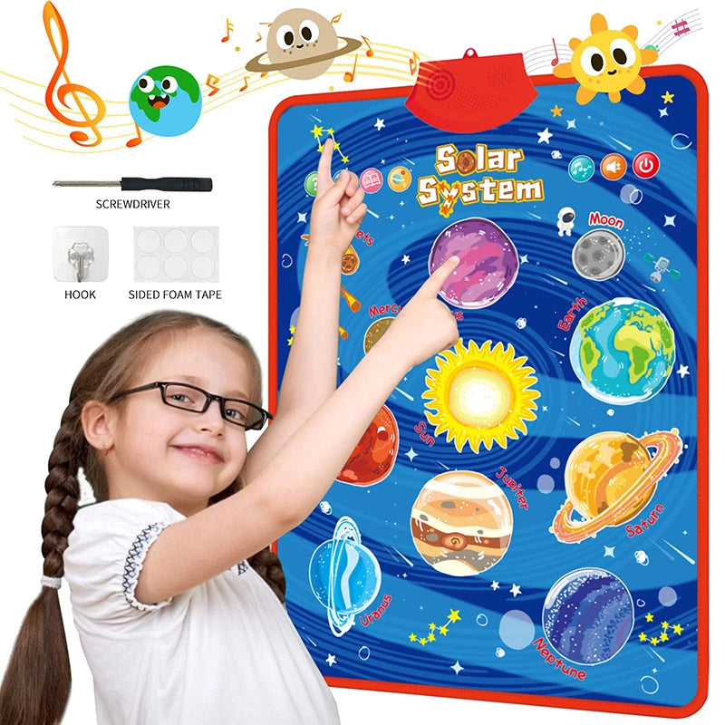Electronic English Alphabet Wall Chart Talking ABC Letters 123s Music Poster Educational Learning Toy for Toddler Kids Gifts
