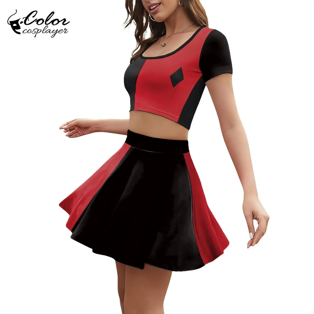 Women’s Colorful Clown Cosplay Costume Suit for Parties