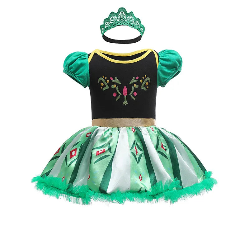 Baby Romper TUTU Dress With Headband Infant Baby Princess Girl Clothes Size 3-18M Cute Design Baby Dress Party Costumes