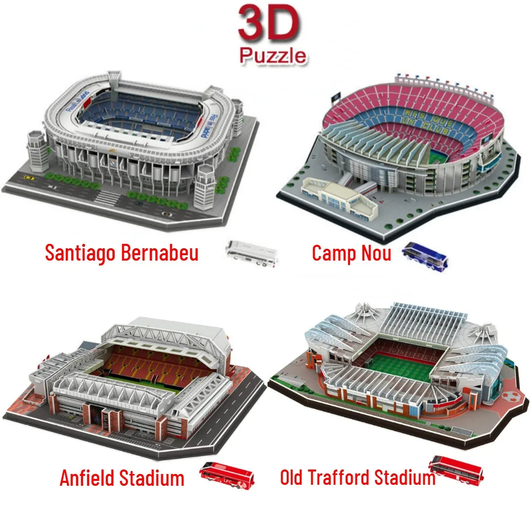 A Large 3D Paper Stadium Puzzle Model for Passionate Football Fans to Fight with Your Home Team, Halloween/Christmas Gifts