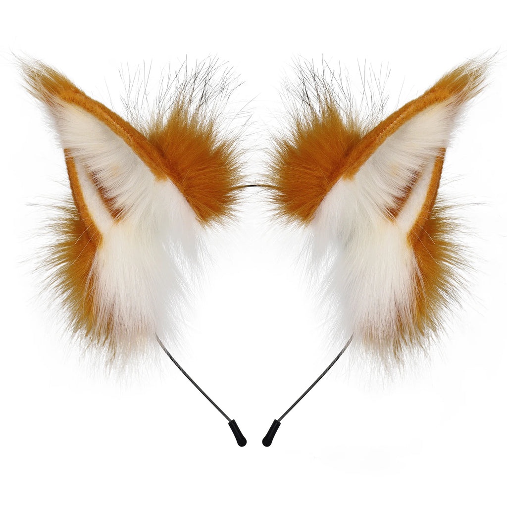 Faux Fur Fox Wolf Ear Headband Costume Accessory