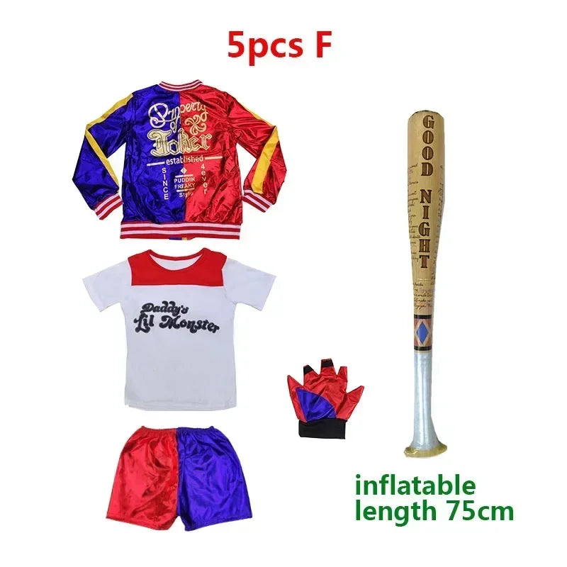 Girls Monster-Inspired Stitched Jacket & Pants Costume Set