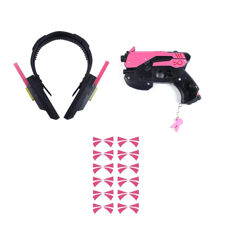 Women's Gaming-Inspired Cosplay Jumpsuit Costume with Wig & Headset