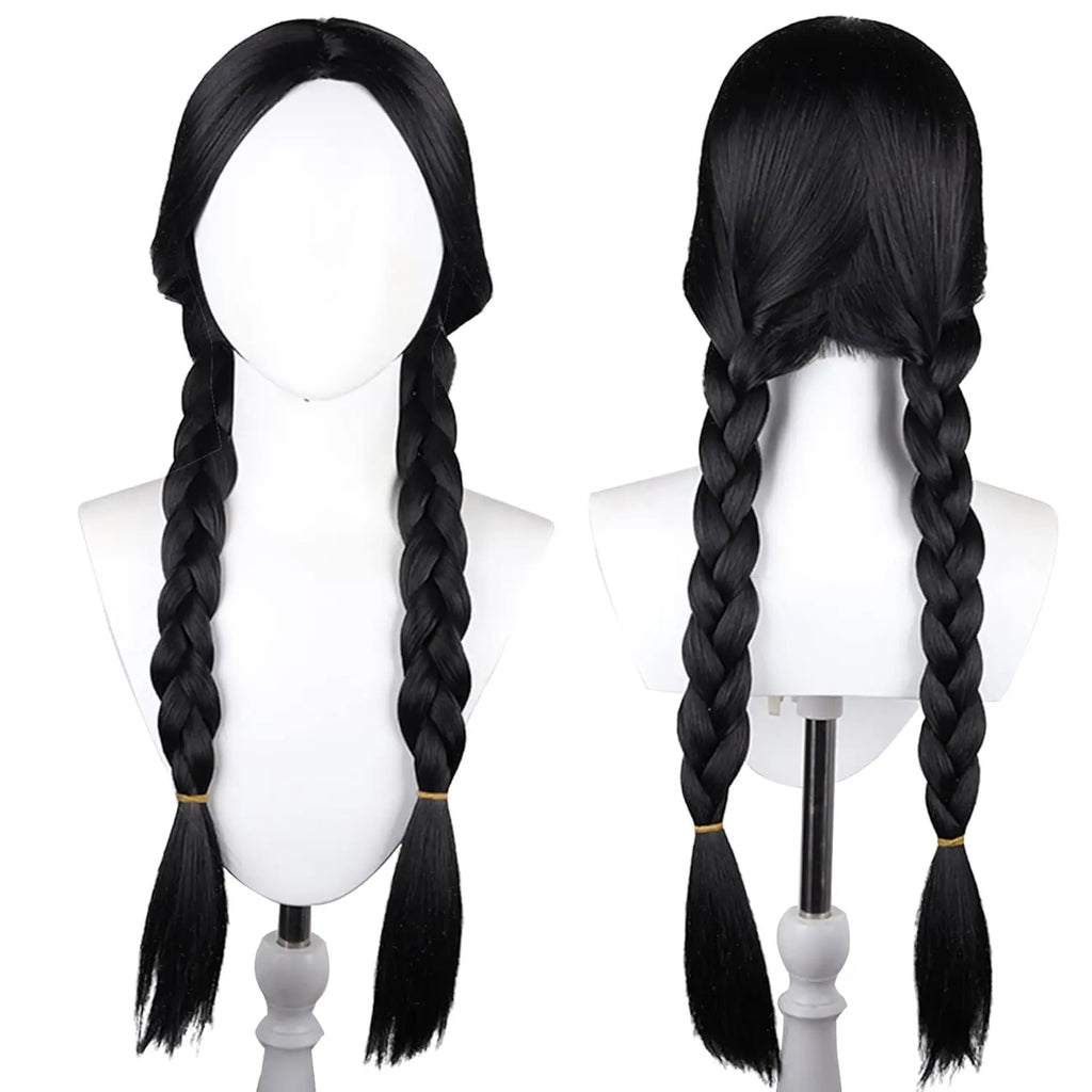 Long Orange Brown Cosplay Wig with Bangs for Adults