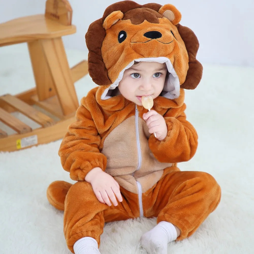 Baby Dinosaur Hooded Romper Costume for Halloween & Winter