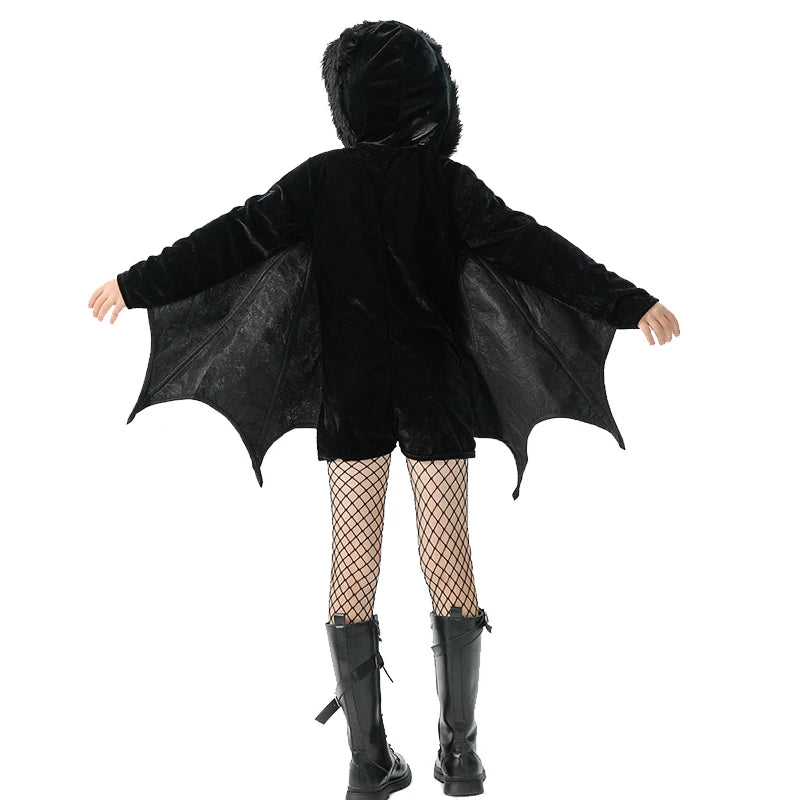 Girls Bat Jumpsuit Costume for Halloween & Dress Up