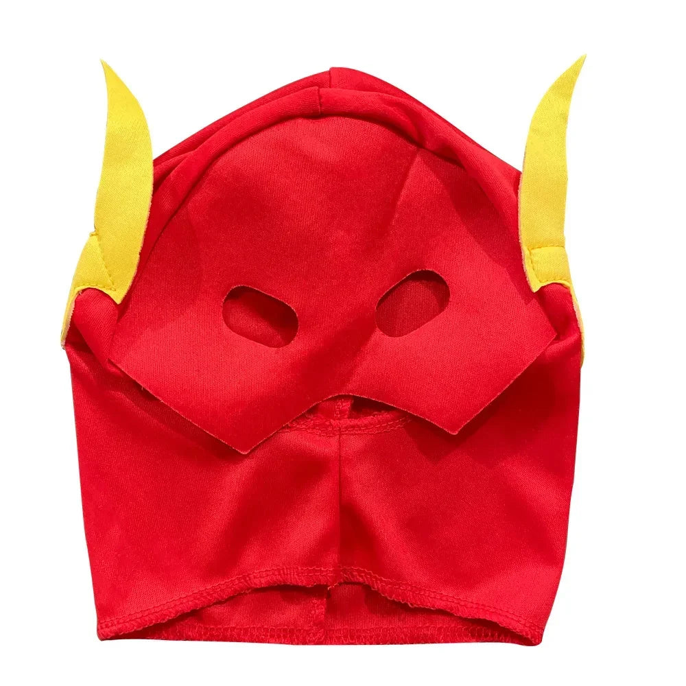 Unisex Superhero Muscle Costume Set with Mask & Headgear