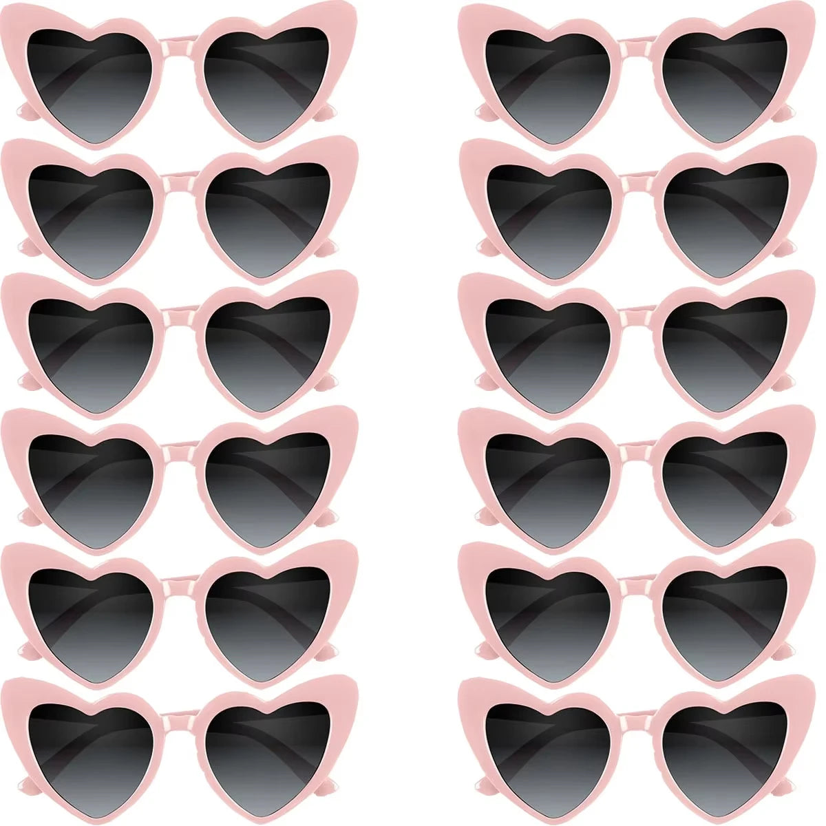 12-120Pcs Wedding Heart Sunglasses with Pen Personalised Heart Glasses Bachelorette Party Sunglasses for Wedding Party Favors