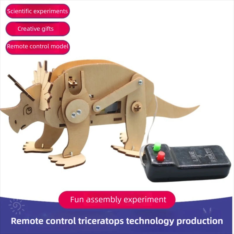 DIY Science Toys Children Educational STEM Kits Dinosaur Model Technologia Experimental Tool Wood Puzzle Games School Supply