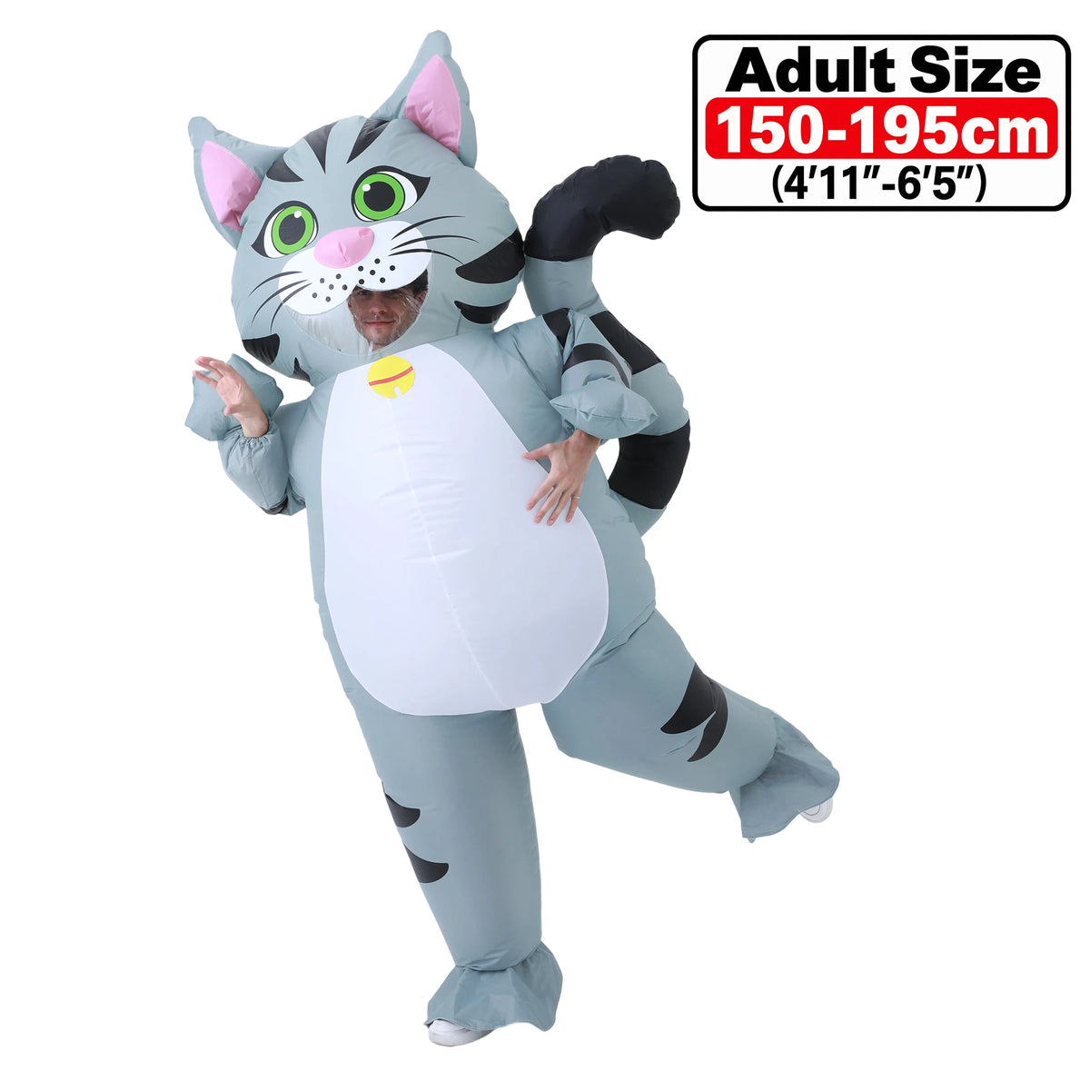 Adult Green Alien Inflatable Costume for Halloween & Parties